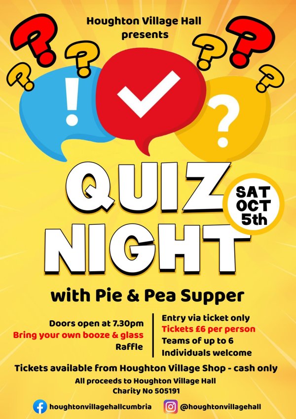 Quiz Night with Pie and Pea Supper